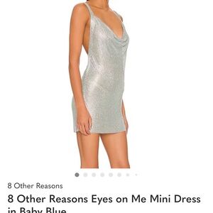 8 Other Reasons Shimmering Silver Mini Dress
